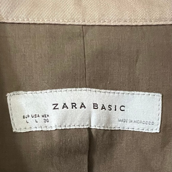 Zara Basic Cropped Bomber Jacket Womens Size Large Classic Lined Elastic Waist - Picture 7 of 11